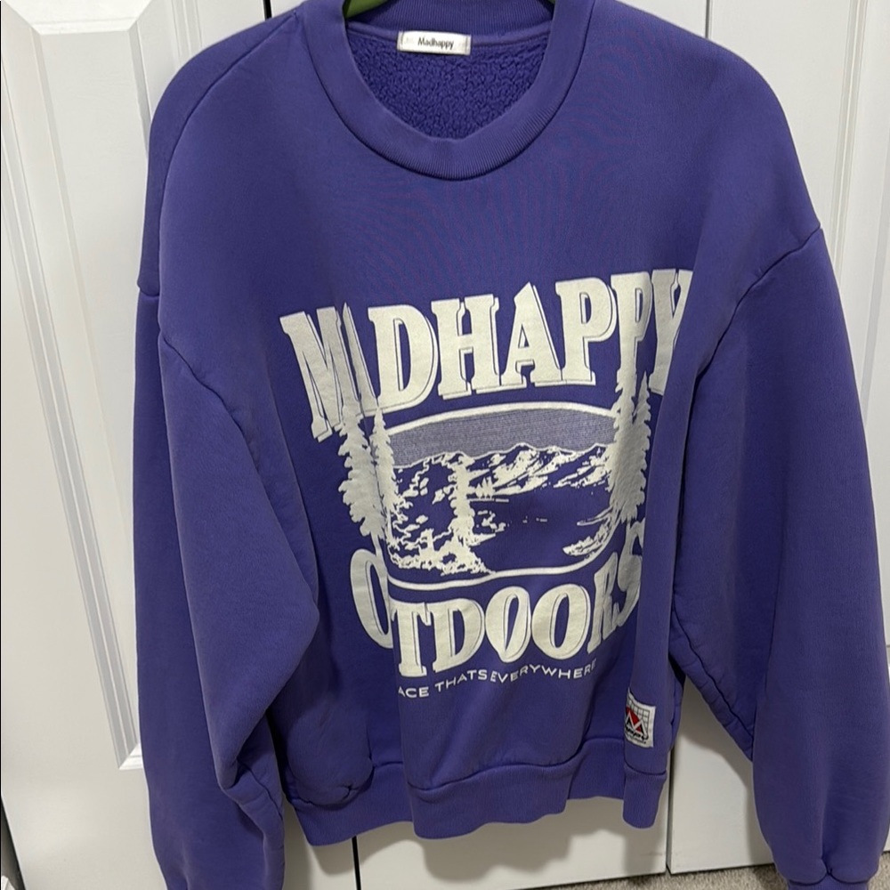 RARE** Madhappy Outdoors Purple Crewneck Sweatshirt